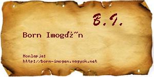 Born Imogén névjegykártya